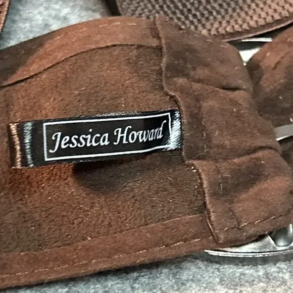 Vintage Women’s Belt Size 12 Wide Dark Brown Suede Elastic Jessica Howard - Picture 6 of 12
